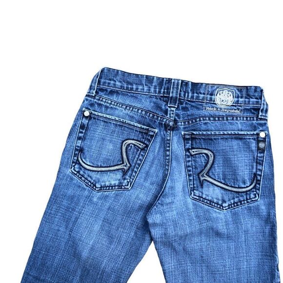 Rock & Republic Embroidered Jeans Size 30 Blue - Picture 5 of 9